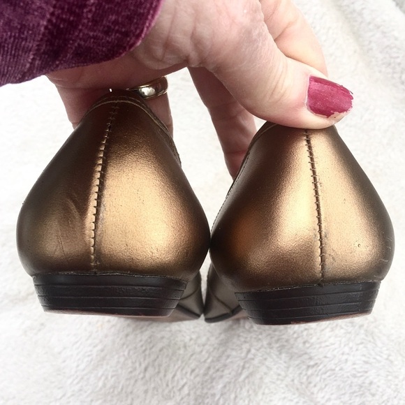 WESTIES gold and bronze leather flats size 6 - Picture 7 of 7